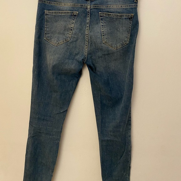 ZARA denim pants with pearls - Picture 2 of 5